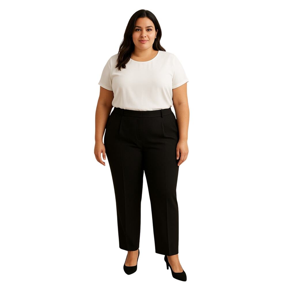 Ellen Tracy Black Side Zip Dress Pants Women’s Size 16